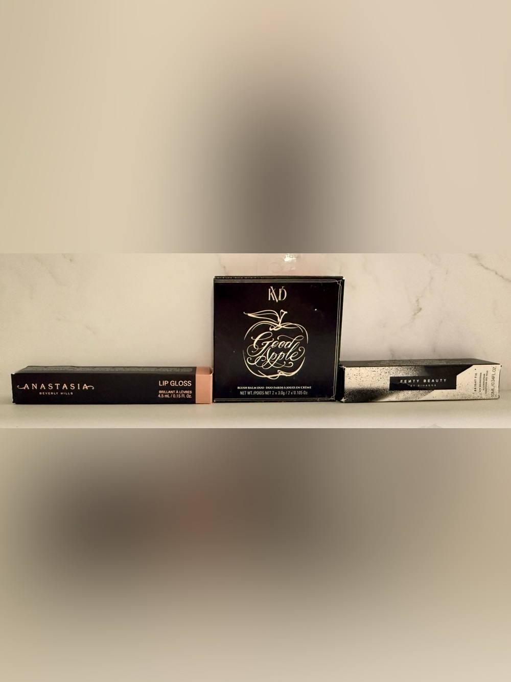 New ABH KVD Fenty Makeup Bundle Lip Gloss Blush Eye Brightener